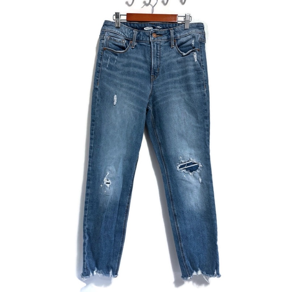 Distressed Blue Jeans